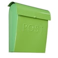 thumbnail image 3 of NACH Euro Series Modern Mailbox With Newspaper Holder, Decorative Mail Holder, Wall Mount Mailboxes for Outside, Rust Resistant Galvanized Metal Mailbox, 12" x 11" x 4.5", Green, MB-44796, 3 of 5