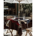 thumbnail image 5 of Outdoor Tablecloth with Umbrella Hole, Abstract Punk Pirate Skull Zippered Table Cloth for Rectangle Tables, Crossbones on Brown Wood Board Washable Waterproof Tablecloths for Picnic Patio Garden, 5 of 9