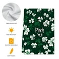 thumbnail image 4 of St. Patrick's Day Hand Towel Green Clover Print Kitchen Towel Dish Drying Towel Absorbent Polyester Fabric Irish Festival Decor Holiday Themed Towel for Kitchen Bathroom, 4 of 5