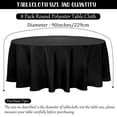 thumbnail image 2 of Mantel redondo Fivenl, 229 cm, poliéster, negro, paquete de 8, 2 of 7