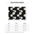 thumbnail image 4 of Balery Daisies Flowers Manta de Franela con Dibujo, Lujo Ultra Suave y Cálido, Antipelusa y Resistente a las Arrugas para Cama, Sofá, Camping -40"x30", 4 of 5