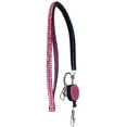 thumbnail image 1 of Metal Women Neck Hanging Strap Portable Cute Glossy Round Girls Ladies Working Solid Color Rhinestone Work Card Badge Key Holder Rope, 1 of 6