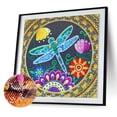 thumbnail image 2 of Cuadros Decorativos Kit de dibujo de arte de libélula de pintura de diamante de taladro de cristal de forma especial parcial 5D Likrtyny embutido en tela, 2 of 9
