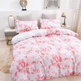 thumbnail image 2 of 3D Acuarela Rosa Floral Funda de edredón Set Ropa de cama Set Funda de edredón Fundas de almohada, 2 of 10