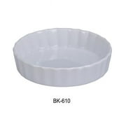 42 oz Porcelain Quiche Dish, Super White - 9.75 x 1.25 in. - Pack of 12