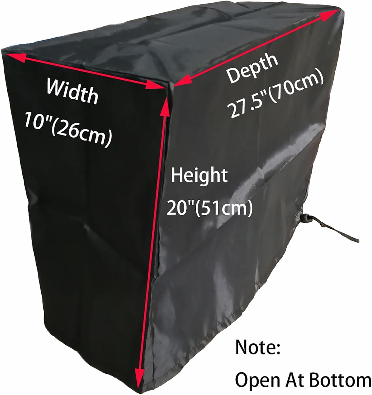 Large Size CPU Dust Cover, Gaming Computer Desktop PC Mid-Tower [Antistatic, Waterproof] Jacket Protector, PC Case, Computer Dust Cover with Adjustable Elastic Cord (10W x27.5D x20H)