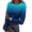 Sky Blue, variant on Womens Long Sleeve Shirts Tie-Dye Gradient Slim Fitted Bottom T-shirts Fashion Casual Shirts Pullover Ribbed Fall Spring Blouses Tee 2026 Light Gray 3XL