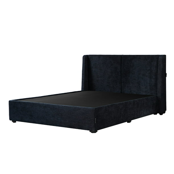 Box Base cama Matrimonial + Cabecera Milan Azul