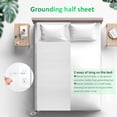 thumbnail image 6 of Merisky Grounding Sheets, Grounded Half Flat Bed Sheets 24"x110" Fit All Bed Sizes, Conductive Sheets with Cord & Clips, 5% Silver Fiber Earth Connected Sheet for Sleep (White, 1 Pack), 6 of 6