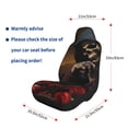 thumbnail image 3 of Uemuo Elegant Rose Skull Pattern Car Seat Covers for Front Seats Waterproof Seat Covers for Cars, Universal Auto Front Seats Protector Fits for Car-2 PCS, 3 of 6