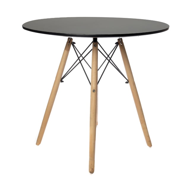 Mesa Redonda EKE Life Home Minimalista Moderna Vintage Negro GC-020