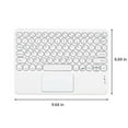 thumbnail image 3 of YiBai Wireless Keyboard, Bluetooth Keyboard Round Cap Keyboard Portable BT Wireless Keyboard With Touchpad For Android PC Tablet #.155, White, 3 of 5