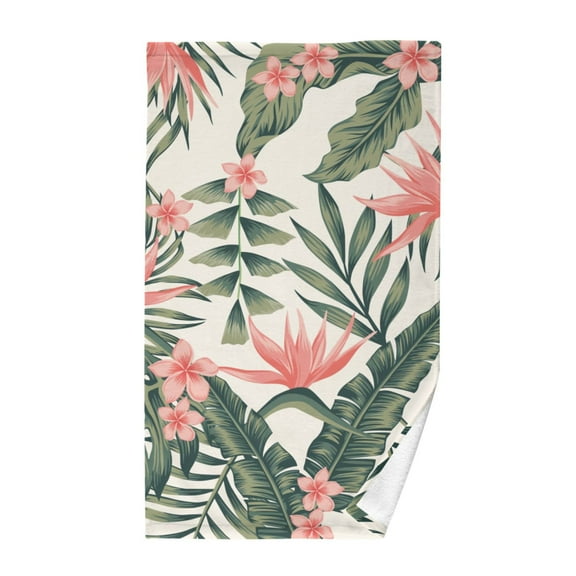 Tropical Palm Tree Flowers Cotton Face Towels Absorbent Hand Towel Soft Bathroom Towel for Kitchen Hotel Decoration