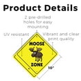 thumbnail image 2 of Moose (2 Pack) Plastic Crossing Sign - 10 Inch X 10 Inch Xing Sign Gift Animal Wildlife Forest Large Nature Outdoors Rustic Decor Symbol Tough Adventure, 2 of 4