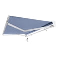 thumbnail image 5 of Awntech 12 Ft Destin Left Motorized Heavy Duty Patio Retractable Awning with Protective Hood (144in x 10.38in x 120in), Dusty Blue, 5 of 8
