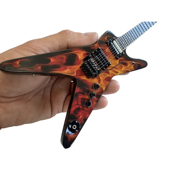 AXE HEAVEN Dimebag Darrell Dean Dime O Flame Mini Guitar - Dime-o-Flame Guitar Collectible Model