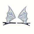 thumbnail image 2 of 2pcs Cyberpunk Bat Wings Hair Clip - Y2K Style Barrette for Cosplay, Parties, and Halloween - Devil Hair Accessory, 2 of 5