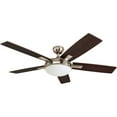 thumbnail image 6 of Prominence Home Emporia 52" Nickel Ceiling Fan with 5 Blades, Integrated LED Light Kit, Remote & Reverse Airflow, 6 of 12