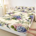 thumbnail image 5 of Manfei Cute Hydrangea Flower Bed Sheets, Chic Blossom Hummingbird Full Size Sheets, Pink Blue Cream Green 4pcs(1 Flat Sheet, 1 Fitted Sheet and 2 Pillowcases), 5 of 6