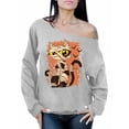 thumbnail image 1 of Awkward Styles Halloween Sweatshirt Mummy Cat Off Shoulder Tops for Women, 1 of 4