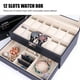 thumbnail image 2 of Joyero Caja de almacenamiento de joyería Caja de reloj de 12 ranuras Caja de joyería de doble capa para collar de pulsera y otros accesorios yeacher estándar, 2 of 2