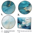 thumbnail image 3 of Designart "Oceanic composition I" Abstract Collages Floater Framed Wall Art Living Room, 3 of 7