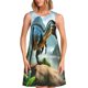 thumbnail image 1 of Balery Lake Forest Dinosaur A Vestidos de verano para mujer con estampado: vestido holgado sin mangas, vestido playero informal y cómodo para días calurosos., 1 of 7