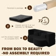thumbnail image 3 of 78" Convertible Folding Sofa Bed, Queen Sleeper Sofa with Pillow, Modern Teddy Fabric Floor & Futon Loveseat Couch, Foam Folding Mattress Sleeper for Living Room, Guest Use, Office,Apartment, 3 of 18