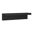 thumbnail image 3 of Wall Mounted Entryway Coat Rack with Decorative Ledge Shelf and Hooks - Black, 3 of 17