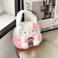 thumbnail image 3 of Lindo bolso de mano de peluche de alta belleza, bolso de maquillaje de dibujos animados de Sanrio, bolso de mano para niña, corazón, fresa, oso, gato Kt, Yuguigou, muñeca Melody, bolso de regalo, 3 of 5