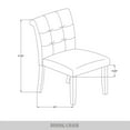 thumbnail image 6 of Castle Place Mid-Century Button Tufted Wooden Dining Chairs, Green, Set of 2, 6 of 7