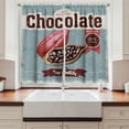 thumbnail image 2 of Ambesonne Cocoa Kitchen Curtains, Best Choice Chocolate Retro, 55"x39", Multicolor, 2 of 3