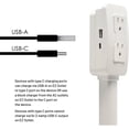 thumbnail image 2 of wefenad Extensor de toorriente Accede a toorrientes difíciles de alcanzar Cuenta con salidas USB-A, USB-C y 2 de CA Se extiende aproximadamente de 22 a 30 puadas Giorio 180° Para usar detrás de s, 2 of 3