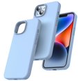 thumbnail image 1 of Funda de silicona TOCOL para iPhone 14 de 6.1 pulgadas, color azul cielo, 1 of 7