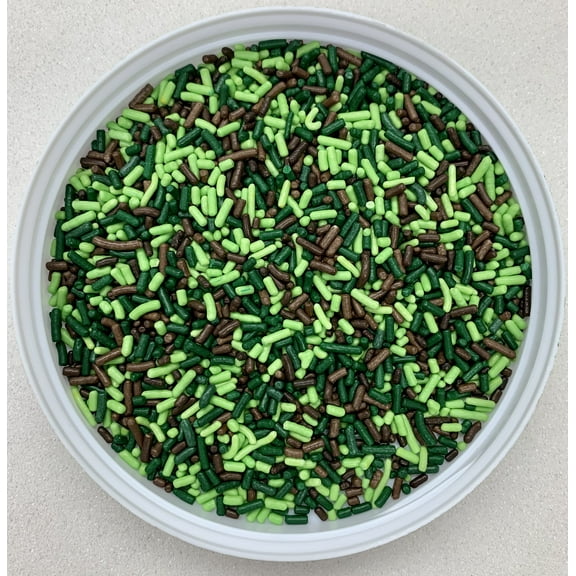 Camouflage Jimmies  Decorette Confetti Sprinkles, Cake, Cookie, Donut, Cakepop Toppings, 6 oz.