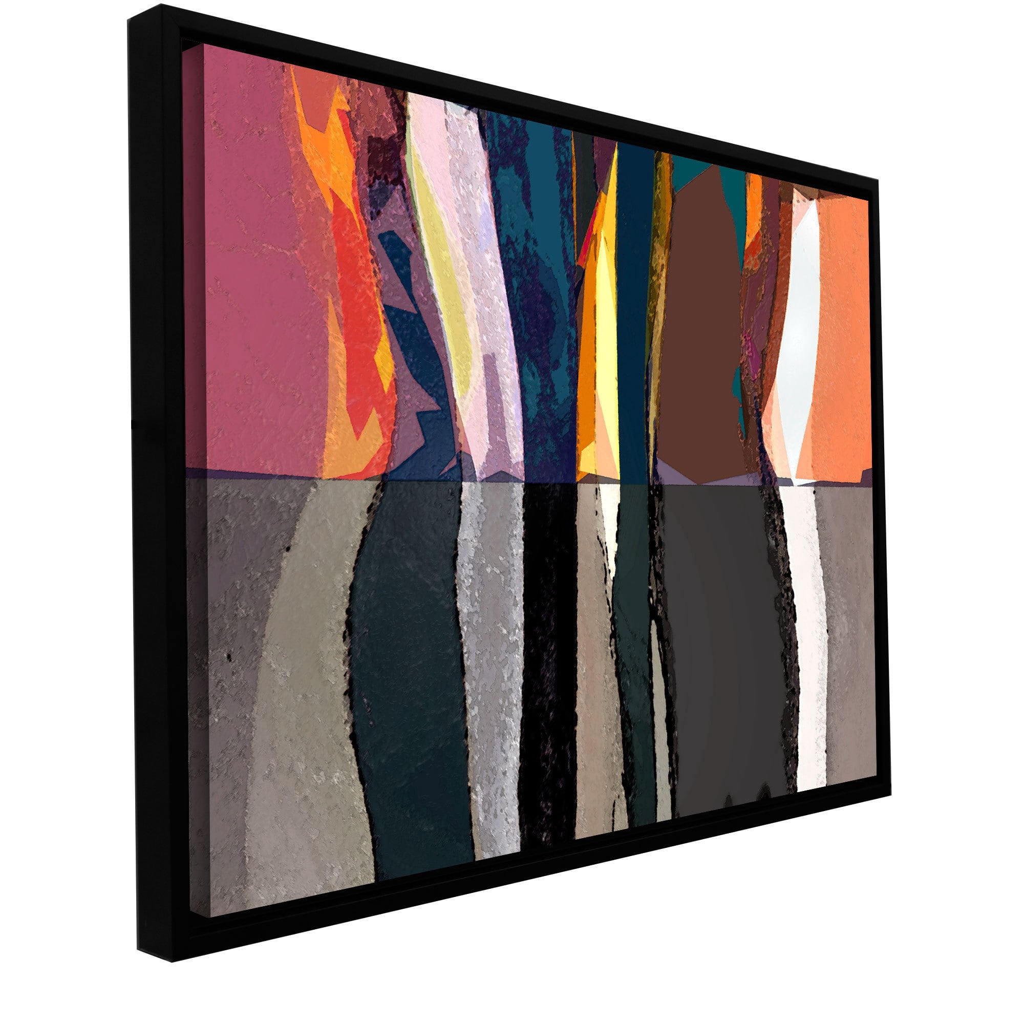 ArtWall Dean Uhlinger "Geometric Evolution" Floater Framed Gallery-Wrapped Canvas