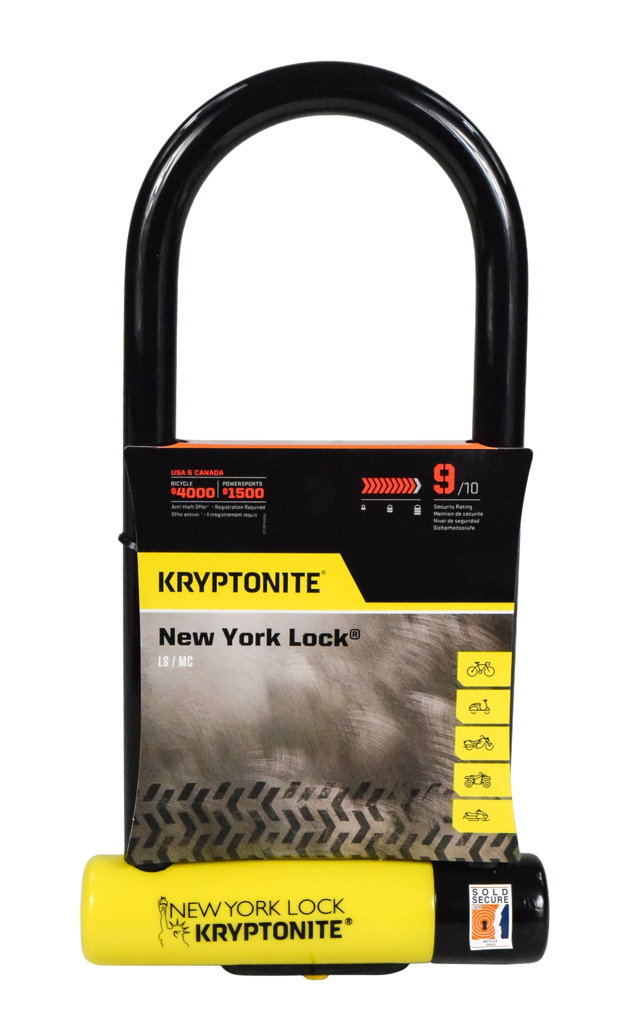 Kryptonite 12.7mm U-Lock Bicycle Lock Black for sale online 