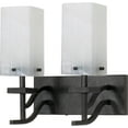 thumbnail image 2 of Nuvo Lighting 60005 - 2 Light Textured Black Alabaster Swirl Glass Shades Vanity Light Fixture (60-005), 2 of 2