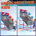 thumbnail image 5 of JoyStone Kids Basketball Arcade Game With LED Scoring and Sounds, Dual Shot Basketball Game for 2 Players with 6 Balls, Indoor Outdoor Basketball Toy Set for Toddlers, 5 of 8