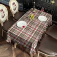 thumbnail image 2 of Red and Green Plaid Christmas Pattern Rectangle Tablecloth 60"x120",Waterproof Polyester Rectangle Table Cloth, Wipeable Spillproof Polyester Tablecloth for Dining, Camping, Indoor and Outdoor, 2 of 6