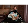 thumbnail image 5 of Boho Flowers Skull Flannel Throw Blanket Warm Cozy Soft Floral Print Blankets, 5 of 5