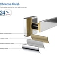 thumbnail image 5 of KIBI Blaze 10 inch Hand Towel Bar Bathroom Towel Holder Solid Brass Wall Mounted Modern Bathroom Towel Bar (Chrome) (KBA16), 5 of 17