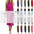 thumbnail image 4 of Wedding Guest Dresses for Women Solid Color Round Neck Sleeveless Maxi Dress with Pockets and Side Slits for Any Occasion M, 4 of 7