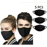 High Quality Washable Poly Cotton Blend Breathable Reusable Face Covering Protector Dust Proof 3 PCS