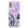 thumbnail image 5 of Moto G Stylus 5G 2021 Case, Rosebono Hybrid Bling Glitter Sparkle Epoxy Graphic Marble Colorful Silicone Skin Cover Armor Case for Moto G Stylus 5G 2021 (Purple), 5 of 6