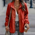 thumbnail image 1 of MKLEKYY Fuzzy Jacket Women Women Autumn and Winter Casual Solid Color Lapel Buttoned Long Sleeve Patchwork Jacket, 1 of 5