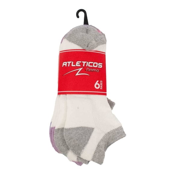 Set de tines Atleticos Talla Unitalla para Dama Multicolor 6 Pares