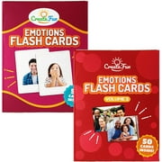 Feelings and Emotions Flash Cards Bundle - 100 Emotion Development Educational Photo Cards - 7 Starter Learning Games for the Classroom, Therapy, Speech Therapy Materials & Special Education Supplies