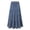 Blue, variant on Women's Summer Maxi Skirt Trendy High Waist Pleated Ruffle Long Skirts Flowy Beach Boho Skirt Dress (Grey, S)