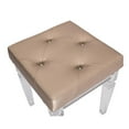 thumbnail image 2 of Champagne Beige Vanity Stool with Clear Acrylic Legs, 2 of 5